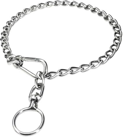 FOLODA Hundehalsband Aus Metall Für Große Hunde Schwere Kette Hundehalsband Aus Metall Für Training Verstellbares Gehen Verstellbares Halsband