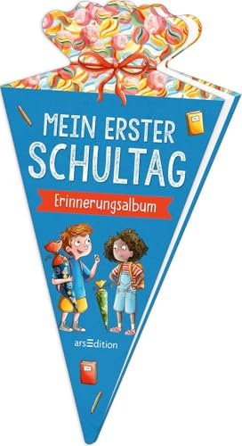 Mein erster Schultag – Erinnerungsalbum in Schultüten-Form: Eintragbuch für Kinder ab 5 Jahren | Geschenk Schulanfang, Einschulung