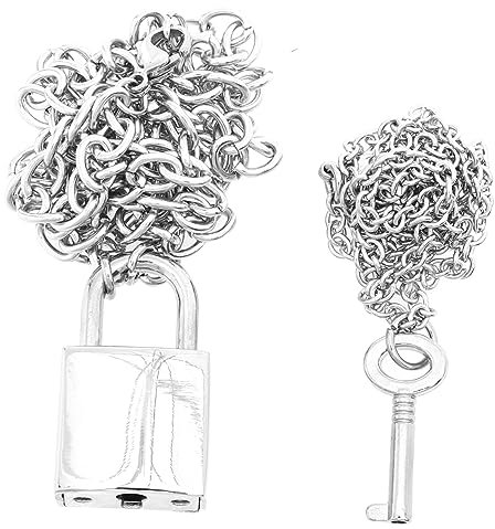 VALICLUD Lock Key Pendant Clavicle Chain Necklace Women Men Fashion Jewelry Metal Alloy Necklace Women's Necklace Men's Clavicle Chain Chic and Elegant