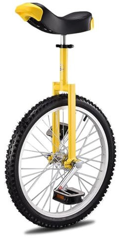 Einrad Erwachsene Trainer Einrad, 16/18/20 Zoll Einrad, Balance-Trainingsspaßfahrrad, 80–100 cm Verstellbarer Sitz, 150 Kg Tragkraft, for Personen Mit Einer Körpergröße Von 145–175 cm(Yellow,16 inch)