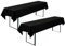 2-Pack Schwarze Bier Tischdecke 110 x 260 cm Polyester Bier Tischdecke, Waschbare und Langlebige Tischdecke Tischdecke für Garten Partys Geburtstagsfeier oder Grill (schwarz)