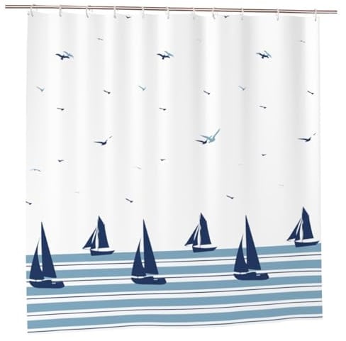 YUAOEUR Rideau de douche 3D motif jardin 180 x 180 cm, motif océan, jardin, arbres verts, salle de bain, décoration personnalisée en tissu avec crochet