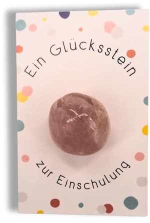 Milaboo® Glücksstein zur Einschulung I Geschenk für das Schulkind 2025 I Kleinigkeiten für die Schultüte (Glücksstein Einschulung)