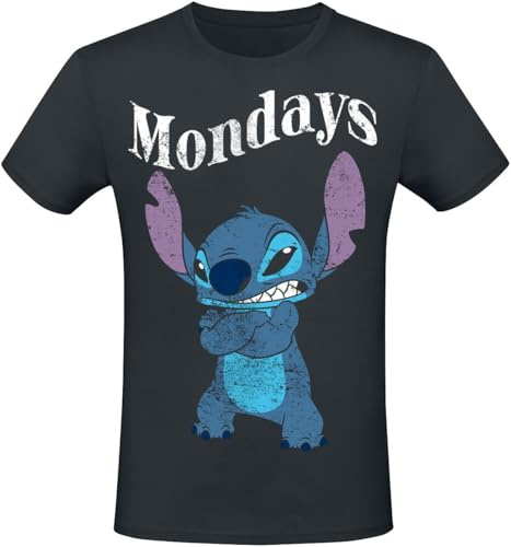 Lilo & Stitch Mondays Männer T-Shirt schwarz