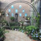 Gartenlaube aus wetterfestem Stahl, für Kletterpflanzen, freistehend, Metallspalier, Pergola, erhältlich in 1,2 m bis 3,5 m Breite, grünes Finish, B 2,4 m x H 2,2 m