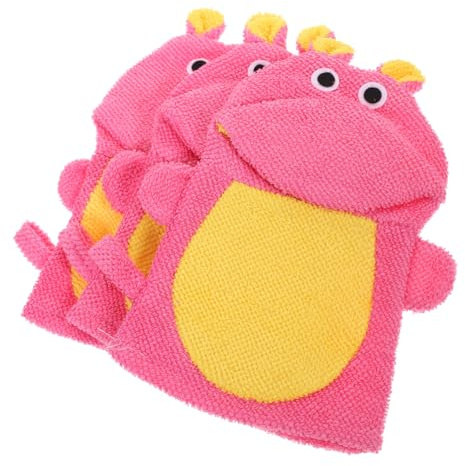 Cabilock 3 pièces de Bain Garçon Fille Éponge Doux pour Garçon Fille Nettoyage Doux et Massage Exfoliation Sans Rayures pour Garçon et Fille Accessoire Essentiel pour Bain Quotidien