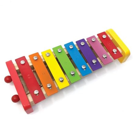 Svoora jouet de métallophone coloré 8 notes 22,5x10,5x3,5 cm
