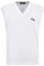 Guv'nors Mens Bowling Tank Top Knitted Sleeveless Jumper White with Bowls Logo On The Front V Neck 2XL