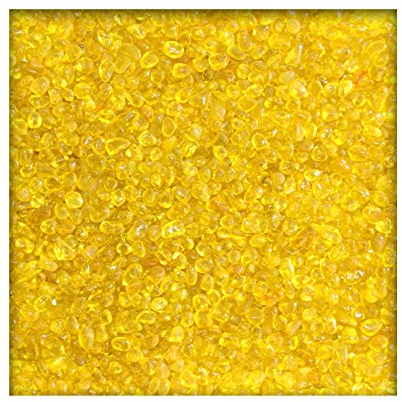 Kieskönig 5 kg Glaskies Glasgranulat Streudeko Tischdeko Dekosteine Glasdeko Nuggets 6-9mm Gelb