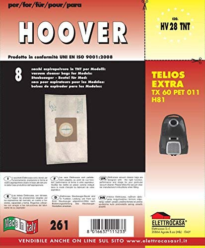 HV 28 TNT - 8 sacs TNT pour Hoover Telios Extra TX 60 Pet 011