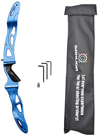 AMEYXGS Bogenschießen 25 Zoll ILF Bogen Riser Recurve Bogen Griff Aluminiumlegierung Bogengriff Takedown Longbogen Grip Rechtshänder für Jagd und Schießen