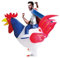 AirSuit® Disfraz de jinete de gallo francés inflable | Traje peculiar | Tamaño adulto 160 a 190cm | Poliéster Cómodo | Resistente | Sistema de inflación incluido | OriginalCup®