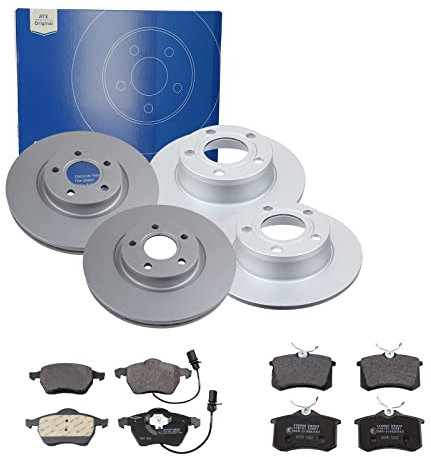 ATE Bremsen-Set 2 Bremsscheiben Ceramic + Bremsbeläge Einbau Vorne Hinten Bremsscheiben-Set Scheibenbremsen SIZW215KN0 passend für Audi A6 A6 Avant