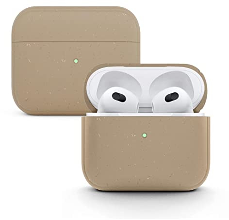 Woodcessories - Nachhaltiges, Antibakterielles AirPods 3 Case Beige, AirPods 3 Hülle Beige - BioCase Taupe Beige