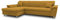 DOMO. collection Ecksofa Franzi, Couch in L-Form, Sofa, Eckcouch, Polsterecke 279 x 162 x 81 cm (BxTxH), gelb