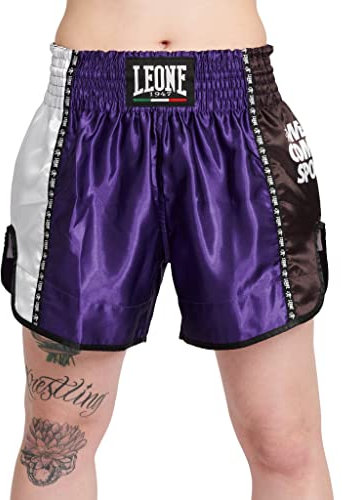 LEONE 1947 Training Pantaloncino Kick-Thai Unisex – Adulto Viola Scuro AB760