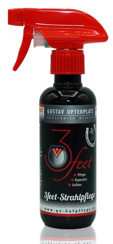 Gustav Optenplatz 3-Feet Strahlpflege zur Vorbeugung gegen feuchte Stellen am Hufstrahl und Hufsohle, Pferdepflege, pflegt, repariert, baut auf, Anti-Doping (250ml)
