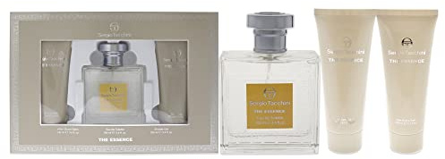 Sergio Tacchini The Essence 3-teiliges Geschenk-Set: Eau de Toilette, 100 ml, Duschgel, 100 ml, Aftershave Balsam, 100 ml