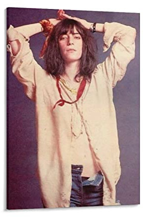 JITENG Patti Smith Poster, Musikposter, Retro-Kunst, Poster, Leinwand, Gemälde, Dekoration, Wanddruck, Foto, Zuhause, moderne dekorative Poster, 60 x 90 cm