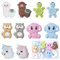 SUNNYCLUE 1 Box 10 Stück Silikonperlen Tierformen Schildkröte Silikone Lose Perlen Für Die Schmuckherstellung Schafe Schlüsselanhänger Einhorn Lanyard Elefant Perlen Großes Geflochtenes Armband Halske