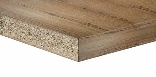 TOP CUCINA LAMINATO SQUADRATO 63.5 VARIE MISURE E COLORI (38x2460x635mm, Rovere cognac)