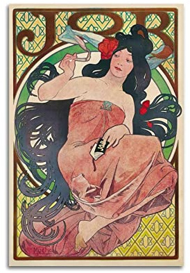 HAATTI Alphonse Mucha Poster Leinwand Kunstdrucke Geschenke Foto Bild Gemälde Raumdekoration Heimdekoration 40 x 60 cm