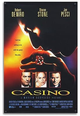 VZRSQZK Casino-Film-Poster, dekoratives Gemälde, Leinwand-Wandposter und Kunstdruck, modernes Familienschlafzimmer-Dekor-Poster, 20 x 30 cm