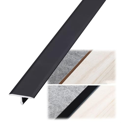 Aluprofil Übergangsprofil T-Profil | Leicht Zu Schneiden Boden -Teppich Laminat Übergangsleiste Flach | Pflegeleicht Übergangsschiene Dehnungsfugenprofil Vinyl, Arbeitsplatte Abschlussleiste