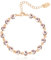 Bracelets délicats en or rose pour femme, bracelet à maillons en or rose avec oxyde de zirconium OUXi, chaîne plaquée or 18 carats, cadeau de bijoux pour Noël, l'anniversaire des mères, le mariage