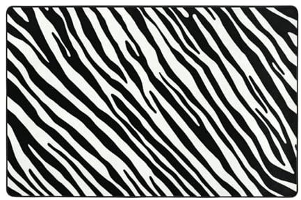 BEEOFICEPENG Teppich für den Innenbereich, rutschfeste Fußmatten für den Inneneingang, Teppichunterlage für die Außenterrasse 60 x 91 cm,Zebrastreifen Natur