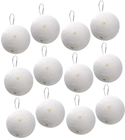 FUNOMOCYA 24stücke Weihnachtliche Hängende Dekorationen Realistische Schneeball- Für Weihnachtsbaum Und Fenster Für Festliche Anlässe Und Heimdeko