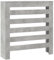 vidaXL Radiator Cover Heater Slat Cabinet - Concrete Grey Engineered Wood - Modern Slatted Design - Living Room Shelf - 78x20x82 cm