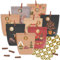 KOHMUI Adventskalender zum Befüllen, 24 Weihnachtskalender Papiertüten zum Selber Basteln, Adventstüten mit 1-24 Adventzahlen Aufklebern zum Selbst Füllen