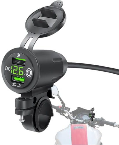 XIAOXIAOYU Chargeur USB pour moto, chargeur de téléphone portable, support de guidon, chargeurs de batterie Powersports | Chargeur USB pour voitures, bateaux, bateaux, motos, véhicules tout-terrain