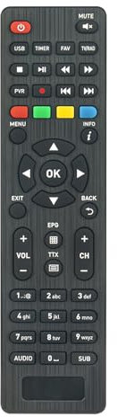 VINABTY Telecomando di ricambio compatibile con Telesystem DECODER T2 TS6822 TWIN PVR