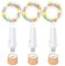 Ceepko Wiederaufladbare Weinflaschenlichter mit Korken, USB Lichterkette für Likörflaschen, 20 LED Lichterkette Wasserdichter Kupferdraht für Party Weihnachtsdekorationen