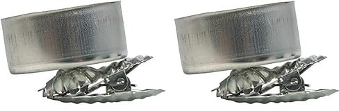 Rayher 25209606 Clip-Teelichthalter, Kerzenhalter für Teelichter, Silber, 4 cm ø, Baumkerzenhalter mit Clip, Metall, 4 Stück (2er Pack)