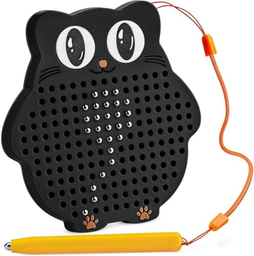 Magnetische Zeichenbretter, Magnet Zaubertafel mit Kugeln und Stift, Magnettafel Kinder Magnetisches Stahlkugel Zeichentafel, Reißbrett Lernspielzeug für Kinder, Magnetspiel für Kinder ab 3