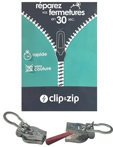 Reparatur Schieber Kunststoff Zipper (Silber, 10)