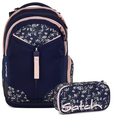 Satch Match Schulrucksack Set 2tlg. inkl. Schlamperbox (Bloomy Breeze)