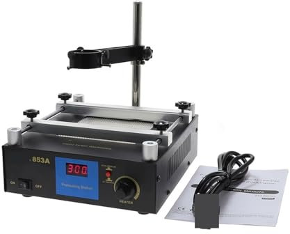 Electric Hot Plate Soldering Preheating Station 853A ESD BGA Rework Station Digital IR Preheat Station Soldering Station PCB Desoldering