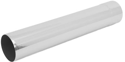 CANIGHT Kaminrohr Aus Edelstahl Isoliertes Ofenrohr Gerader Kaminzug Campingofenrohr Wandisoliertes Rohr Kamineinsatz Regenschutz Silber