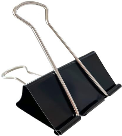 Clip per raccoglitori Jumbo, 7,6 cm, extra large, resistenti, per forniture da ufficio, colore nero, 6 pezzi
