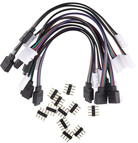 POPETPOP 10stücke Pack Led-strip-connector Lötfrei Rgb Led Anschluss Adapter Für Lichtbänder Ecke Verlängerung