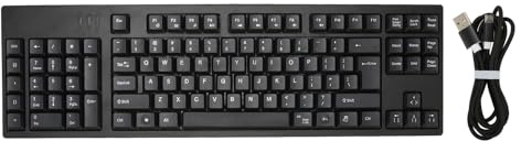 Cocoarm Linkshändige Tastatur 109 Tasten Ergonomisches Layout Linkes Nummernblock-Design Micro-USB-Anschluss mit 2 USB-Ports für Business Accounting Designer