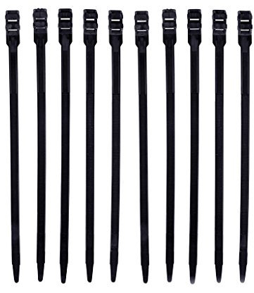 COGEX 85762 Collier serrage nylon 9x260 mm 10 pcs, Noir