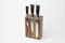 Schubica Messerblock BLOQ 701 unbestückt | Magnetblock Holz für 6 Messer | Nussbaum Messerleiste | Magnetleiste 21x14x8 cm