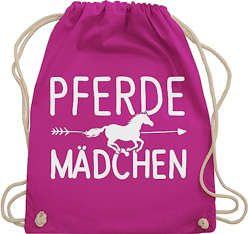 Turnbeutel Rucksack - Taschen - Pferde Mädchen - Pferdemädchen - Unisize - Fuchsia - pferdetaschen stalltasche pferd pferdeliebhaber fjordis beutel reiterzubehör pferdebeutel reiten ich geh