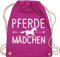 Turnbeutel Rucksack - Taschen - Pferde Mädchen - Pferdemädchen - Unisize - Fuchsia - pferdetaschen stalltasche pferd pferdeliebhaber fjordis beutel reiterzubehör pferdebeutel reiten ich geh