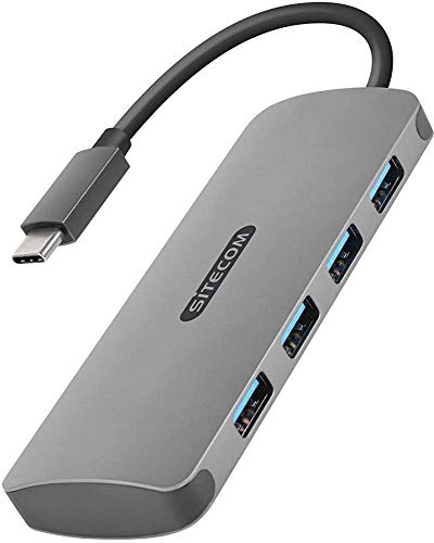 Sitecom CN-383 USB-C Hub 4 Port | USB-C auf 4X USB 3.0 Type-A - für MacBook Pro/Air, Chromebook und weitere USB Typ C Geräte